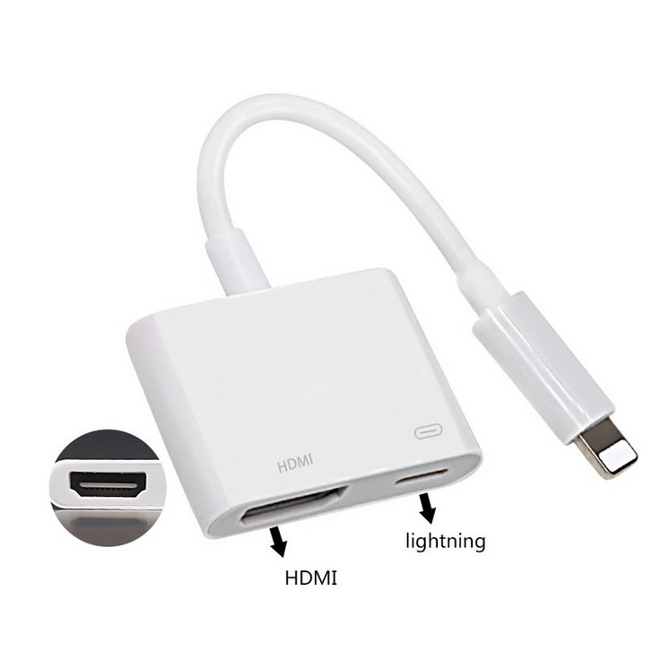 Cáp chuyển đổi từ linghtning sang HDMI cho Iphone, Ipad, Cáp HDMI cho iphone