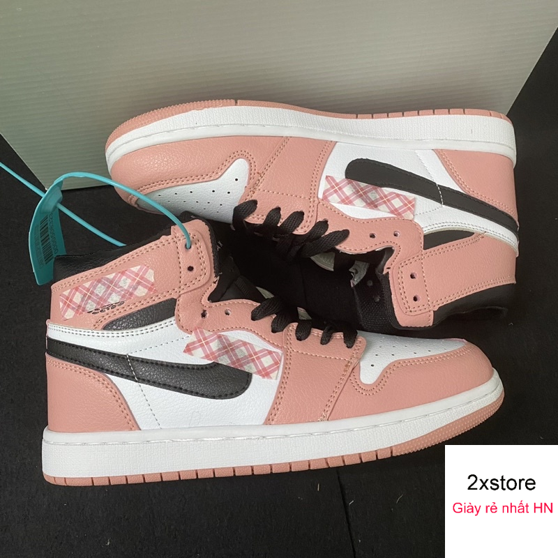 Giầy thể thao hồng cao cổ cho nữ Fullbox