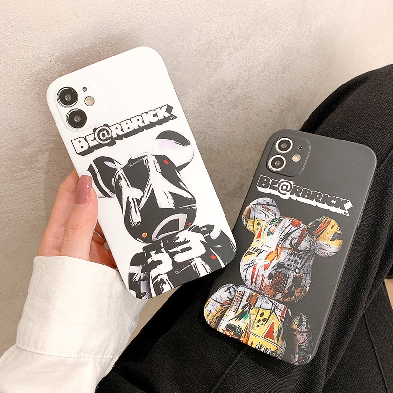 Ốp lưng IPhone  cạnh vuông Bearbrick BVC 6/6plus/6s/6splus/7/7plus/8/8plus/x/xr/xs/11/12/13/14/pro/max/plus/promax BVC38