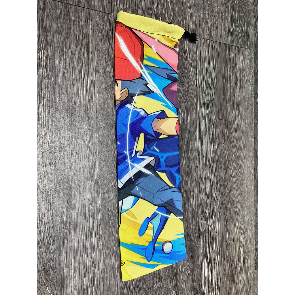 [ Dưa Hấu Yugioh ] Túi bảo vệ bàn đấu bài Playmat Pokemon Ash Satoshi dùng để chơi card game