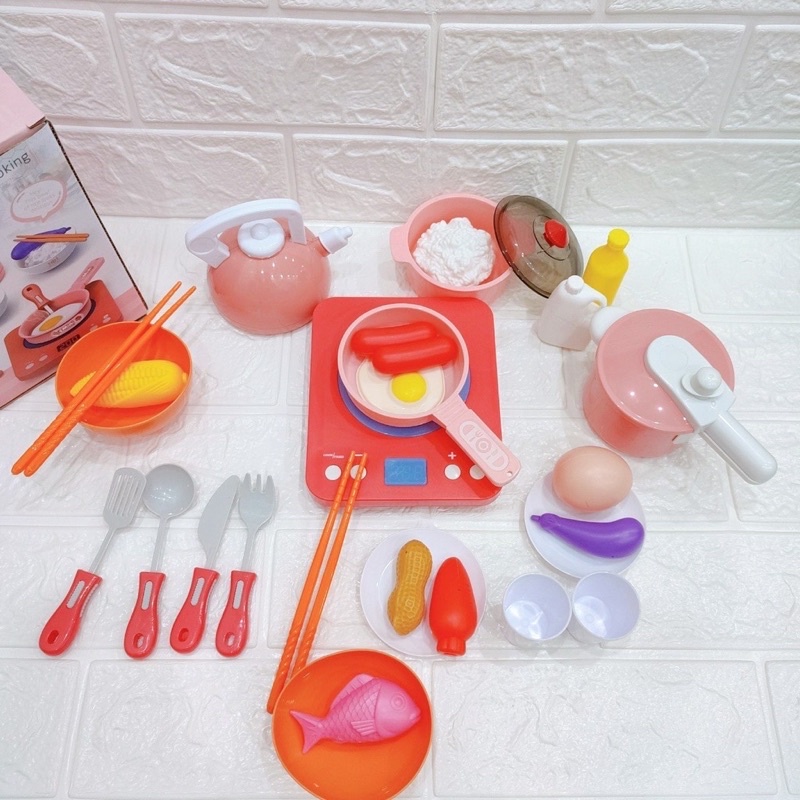 Bộ Nấu Ăn Nhà Bếp 36 Chi Tiết Subeokiss Đồ Chơi Nhà Bếp Mẫu Mới 2022 Cho Bé