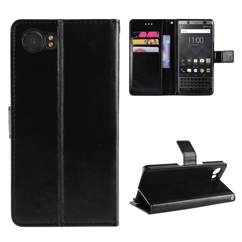 Bao Da Điện Thoại Nắp Lật Kèm Ví Silicon Cho BlackBerry PRIV Keyone Keytwo DTEK70 Ốp