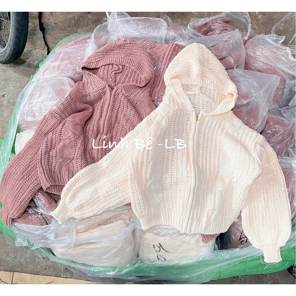 ÁO KHOÁC LEN THỪNG QUẢNG CHÂU CÓ MŨ XINH LB150