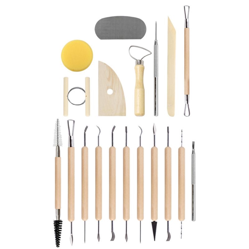 61PCS Ceramic carving pottery tools combination set handmade crafts carving tools carving pen carving knife