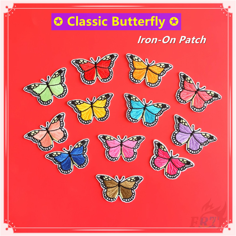 BUTTERFLY 1 Sticker Ủi Thêu Hình Bướm Cổ Điển
