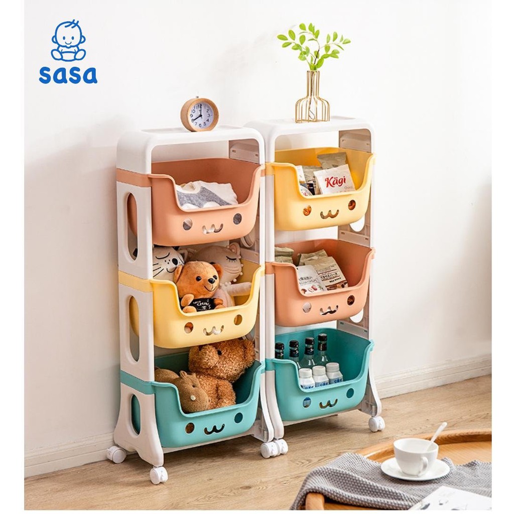 Kệ Để Đồ, Đồ Chơi, Tủ Đựng Đồ Có Bánh Xe, Có Thể Khóa