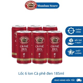 Lốc 6 lon cà phê đen Highlands Coffee 185ml/lon
