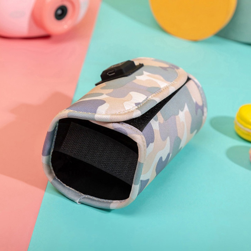 Vỏ Bọc Giữ Ấm Bình Sữa Em Bé Họa Tiết Rằn Ri Kết Nối USB Tiện Dụng