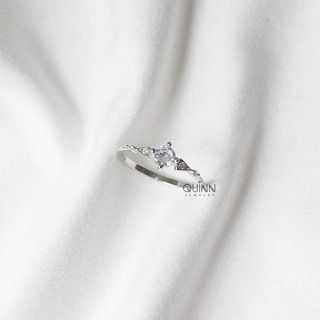 Nhẫn Kira đính đá, nhẫn bạc nữ đính đá Quinn Jewelry