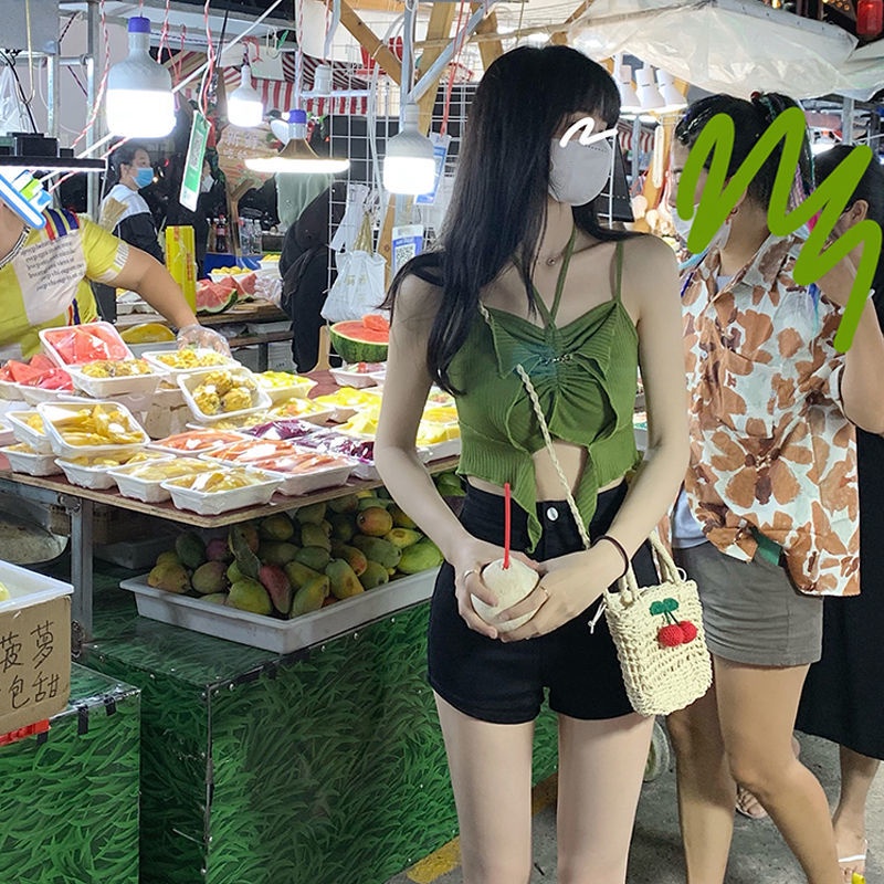 Jiashucheng Áo Hai Dây Mùa Hè Thiết Kế Thoải Mái Sang Trọng Cho Nữ Mặc Bên Trong Máy Cẩn Thận