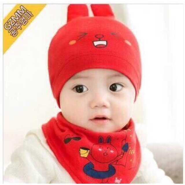 Set khăn mũ cho bé
