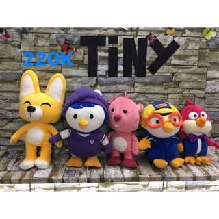 Set pororo và những người bạn gồm 5 con size 20-35cm