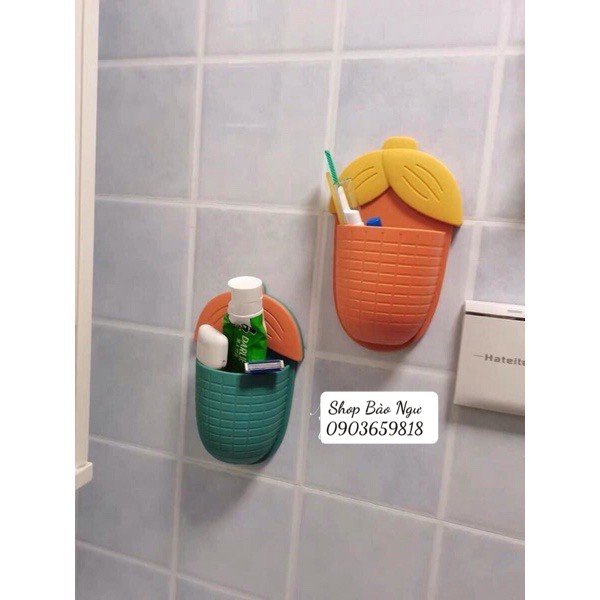 Hộp đựng bàn chải đánh răng dán tường hình bắp ngô,cốc đựng bàn chải mẫu mới nhất