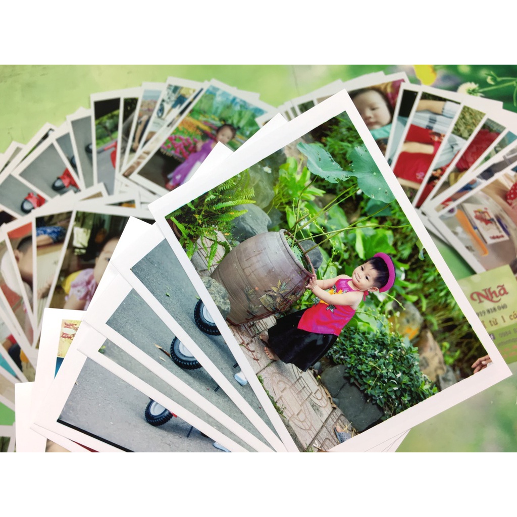 IN ẢNH 6X9 + ép lụa cao cấp  (combo 70 tấm tặng album đựng ảnh 6x9) máy in đời mới, in ảnh chất lượng cao