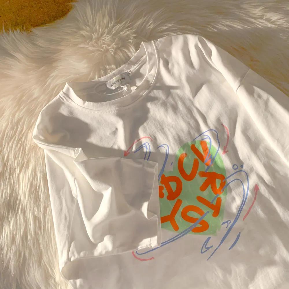 NRVP Áo Thun 100% Cotton Dáng Rộng Thời Trang Hàn Quốc Cho Nữ