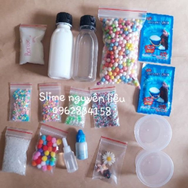 [RẺ NHẤT ] Bộ kit làm slime 🔸️FREESHIP🔸️nguyên liệu làm slime trong 14 món, 19 món