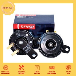 Còi đĩa hiệu Denso, kèn độ xe máy, còi đĩa nhỏ gọn, còi xe máy hú siêu to, dùng ĐIỆN 12V, bảo hành 3 THÁNH - CDDS