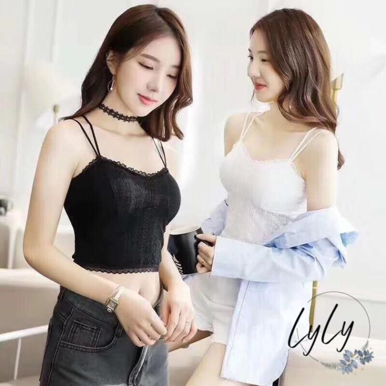 Áo bra ren nửa người cấp dây kép chéo lưng quyến rũ, áo lót đẹp - BR15