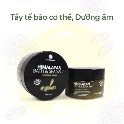 Muối tắm Himalayan tẩy tế bào chết ATZ Organic hương Cam Sả 100g