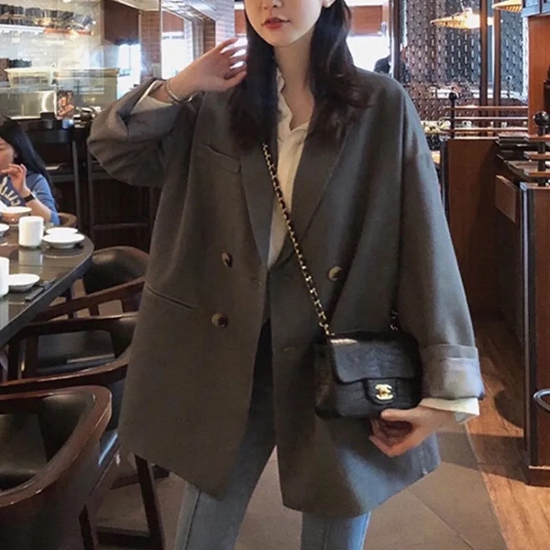 Áo blazer nữ màu trơn 2 lớp dày dặn đứng form cứng cáp kèm ảnh thật SẴN GHI M,XL