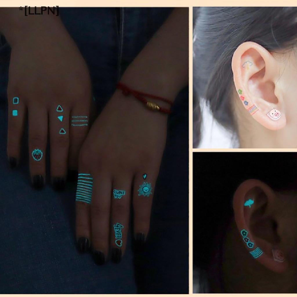 Set 10 Tấm Hình Xăm Dán Họa Tiết Chòm Sao Phản Quang Độc Đáo