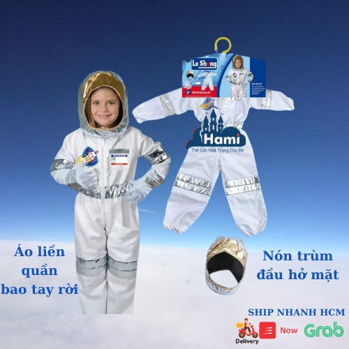 Trang phục phi hành gia cho Bé szie 15kg, 23kg màu trắng hm0345