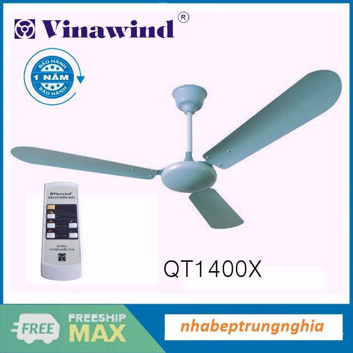 Quạt trần 3 cánh Vinawind QT1400-X