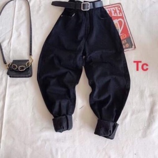 QUẦN BAGGY BÒ ĐEN UNISEX