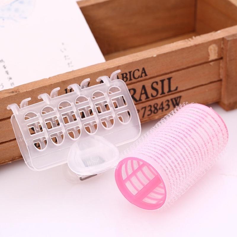 Set 3 lô cuốn tóc Hàn Quốc lõi nhựa siêu to dài tự dính uốn mái dài