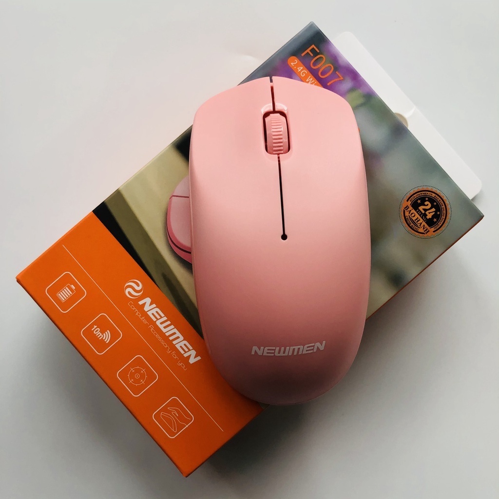 Chuột Không Dây Newmen F007 Màu Hồng - Chính Hãng