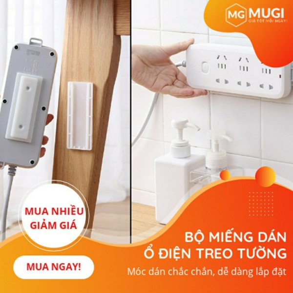 Miếng Dán Tường Treo Ổ Cắm Điện Treo Wifi Móc Treo Đa Năng Tiện Lợi (LOẠI 1)