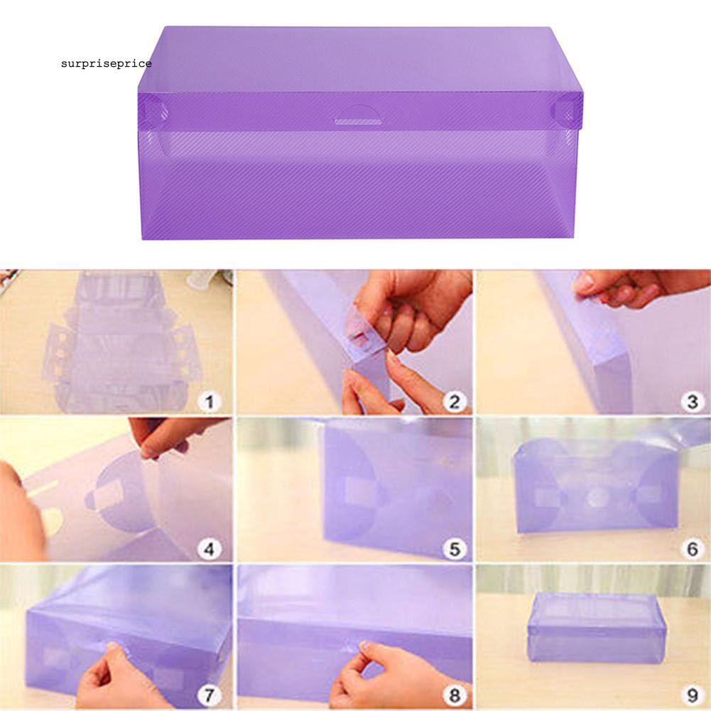 Hộp đựng giày trong suốt nhiều màu tùy chọn tiện dụng