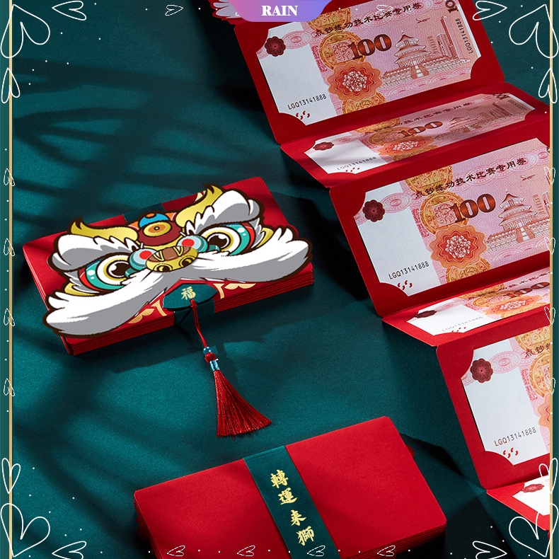 Bao Lì Xì Đỏ Mừng Năm Mới Họa Tiết Hổ Trung Hoa Dễ Thương Bắt Mắt