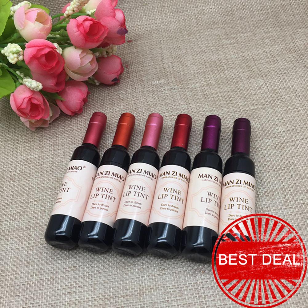 Son Môi Dưỡng Ẩm Lâu Trôi Hình Chai Rượu Vang 6 Màu Sắc X3U0