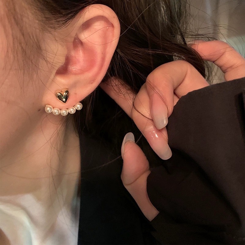 Khuyên Tai Dạng Kẹp Đính Ngọc Trai Không Cần Xỏ 5 Kiểu Dáng Thanh Lịch Thời Trang Phong Cách Hàn Quốc Cho Nữ
