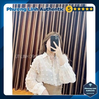 Áo sơ mi pompom dáng rộng Zara Auth New tag có sẵn 2157/222 2157222