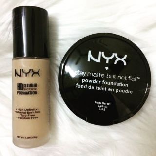Combo kem nền và phấn Nyx Mỹ