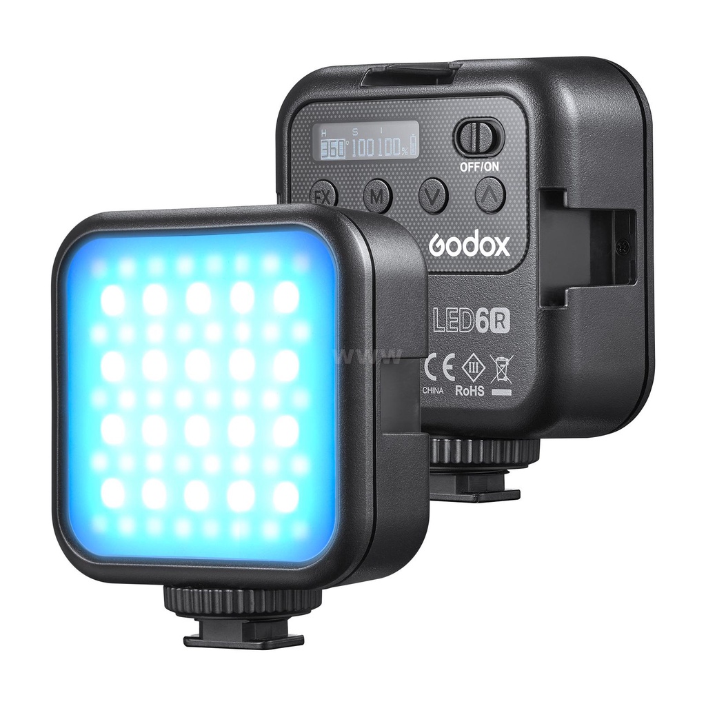 Đèn Led Godox Litemons 6r Rgb 3200k-6500k 13 Hiệu Ứng Ánh Sáng 3 Chân Có Thể Sạc Lại