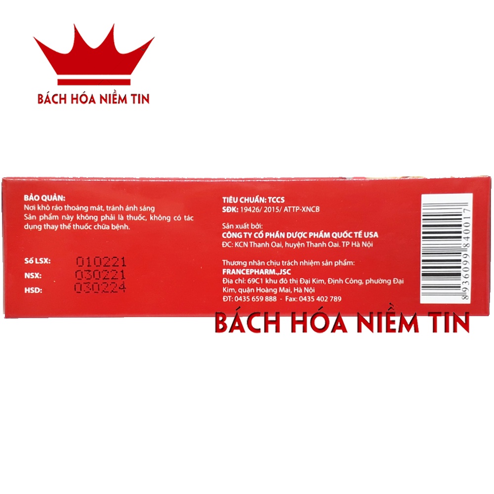 Viên uống Bổ máu Fefovit Nano bổ sung Sắt, Acid Folic cho người thiếu máu, phụ nữ mang thai và cho con bú - Hộp 30 viên