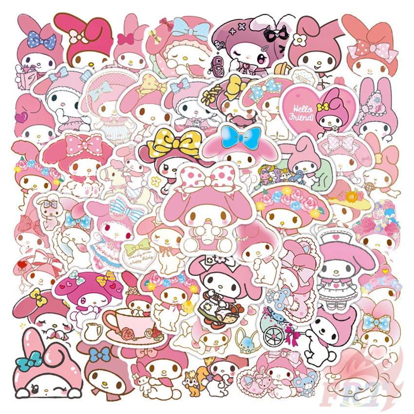 ❉ Hình Dán Nhân Vật Sanrio My Melody - Series 06 ❉ Bộ 50 Miếng Dán Họa Tiết Anime Doodle Thời Trang DIY