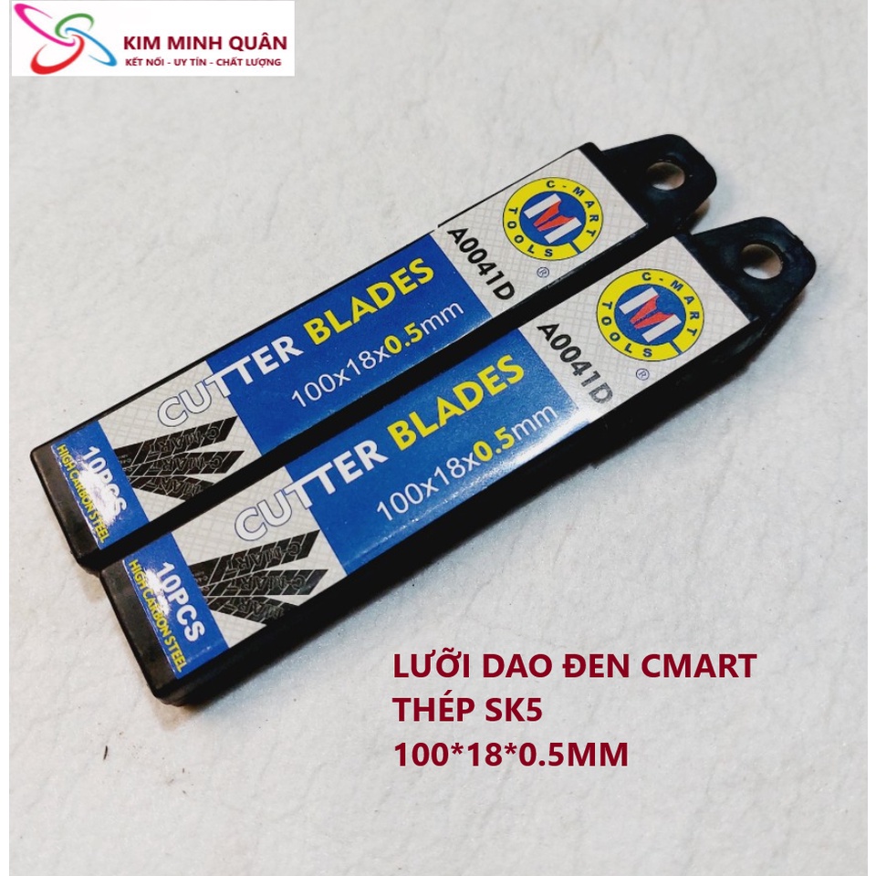 Lưỡi Dao Rọc Giấy Thép Đen SK5 100*18*0.5mm A0041D CMART
