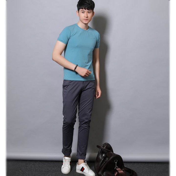 Quần Kaki Nam Dáng Vừa Màu Ghi Đậm Phong Cách Công Sở Trẻ Trung | BigBuy360 - bigbuy360.vn