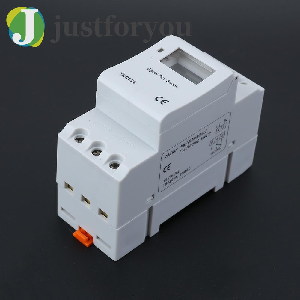 Justforyou2 Electronic Switch Weekly Programmable Digital Switch Relay Timer Controller