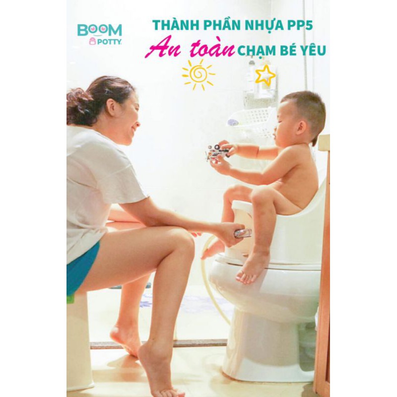 BÔ CHO BÉ,BÔ RỬA ĐA NĂNG BOOM POTTY NGỒI BỒN CẦU CHO BÉ TỪ 8 THÁNG TUỔI