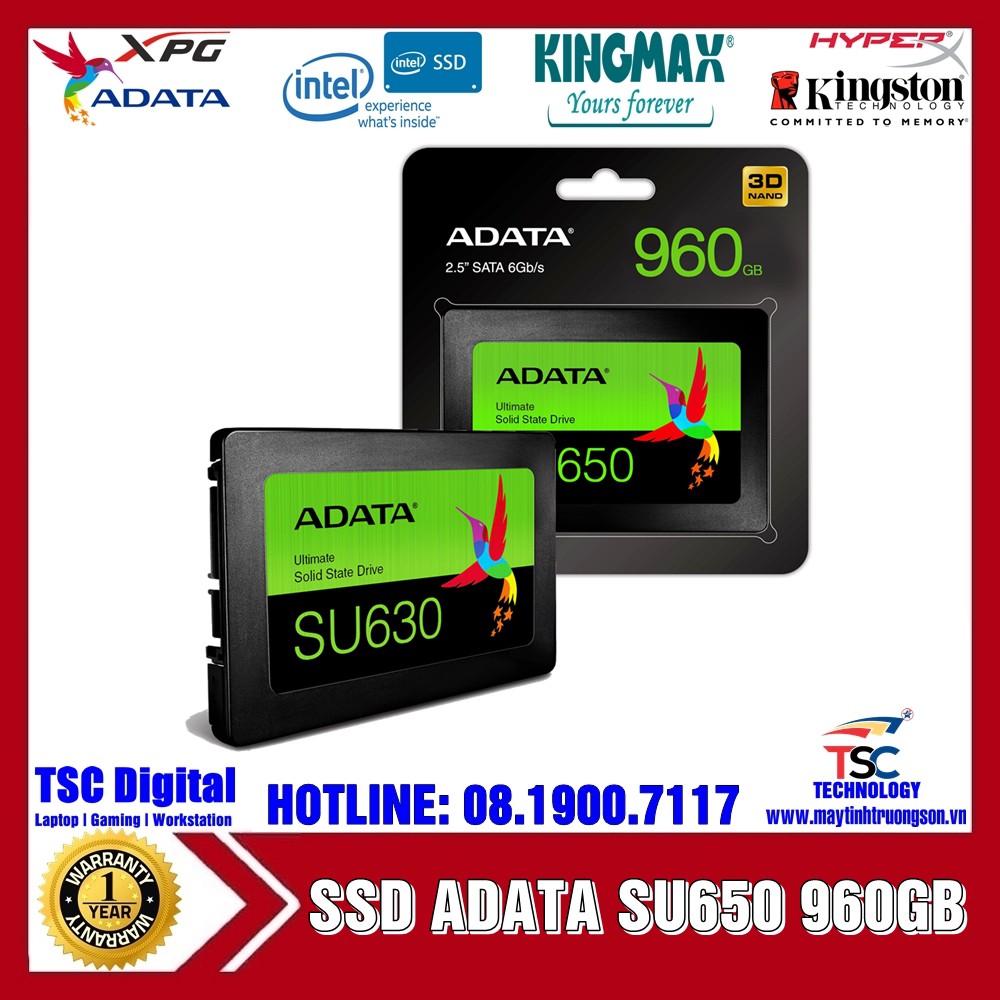 Ổ Cứng SSD ADATA Ultimate SU650 960GB 2.5" SATA 6Gb/s