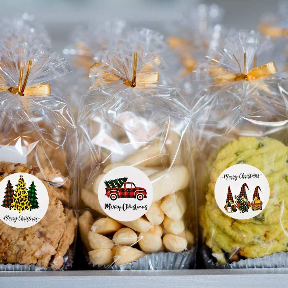 CHOOKEY Bộ 500 Miếng Dán Trang Trí Hộp Quà Giáng Sinh Đẹp Mắt