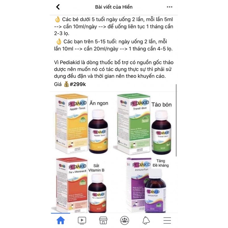 Siro Pediakid Pháp thơm ngon ngọt dịu