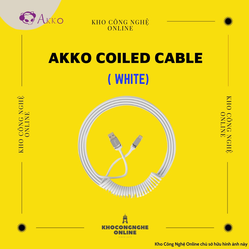 AKKO Coiled Cable (Black / White / Pink / Blue)