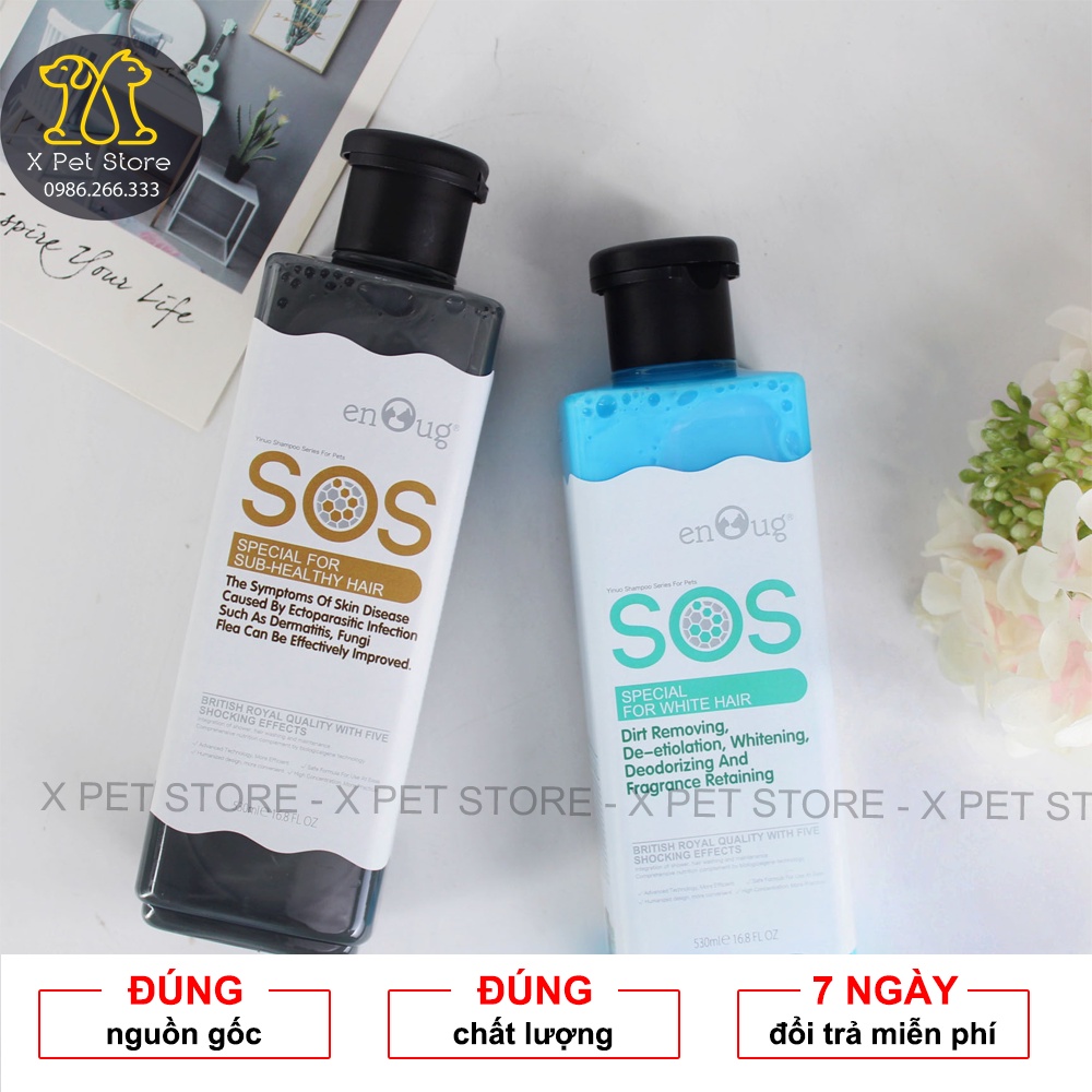[Mã PET50 giảm 10% - tối đa 50K đơn 250K] Sữa Tắm Cho Chó Mèo SOS, Chai 530ml