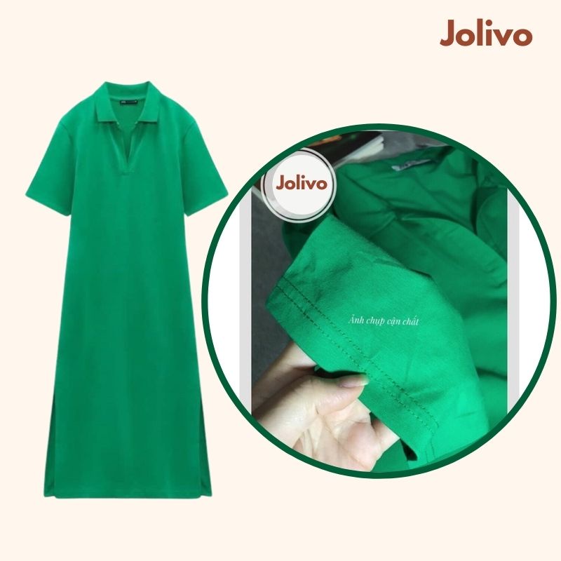 Váy polo suông nữ đầm dáng basic chất thun mềm mại co dãn JOLIVO M2.226.BE.L | WebRaoVat - webraovat.net.vn